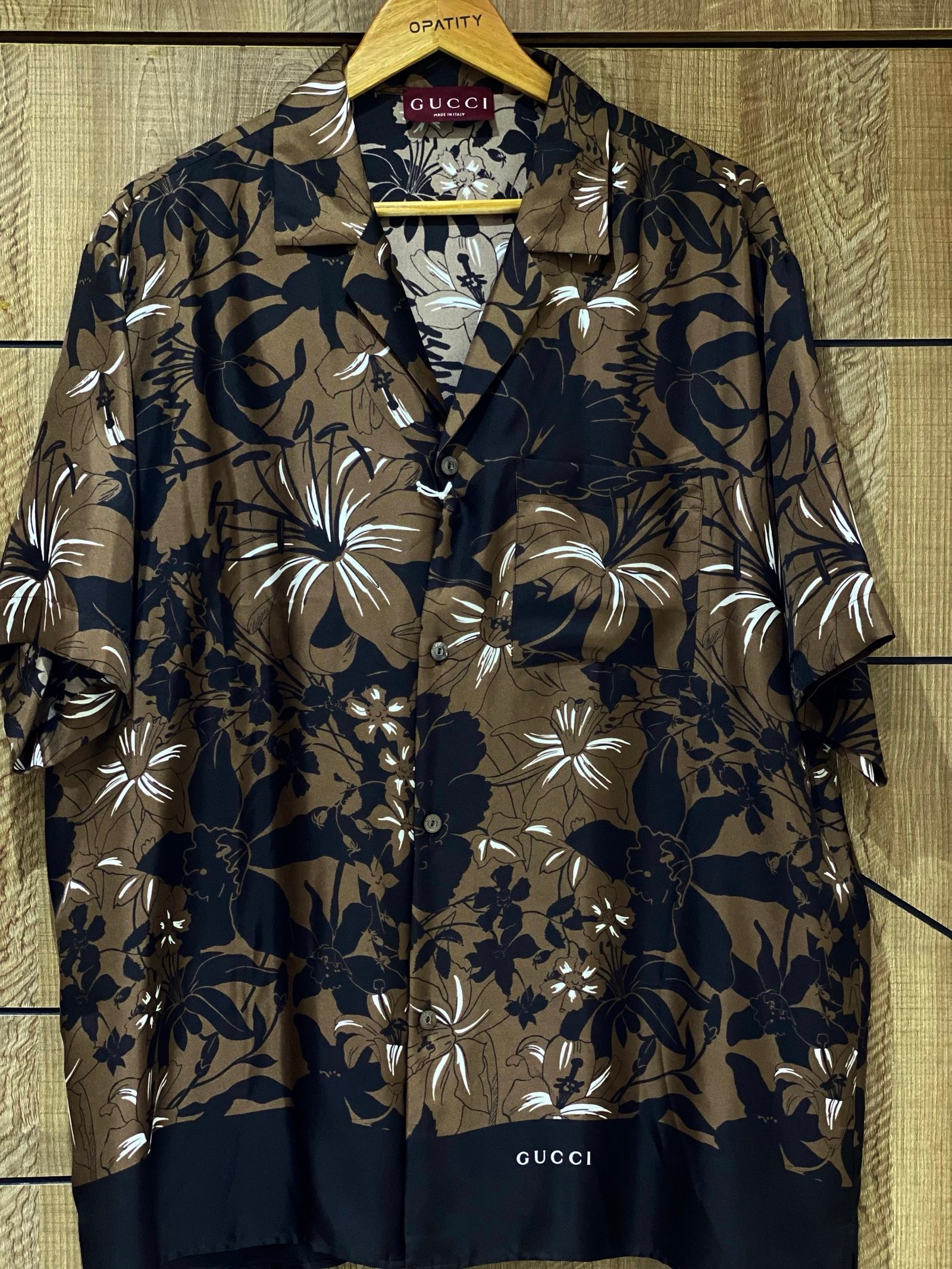 2a0b7c93-86c0-4d0b-8b46-7c0ff9910e1b-2 PRINTED SILK TWILL BOWLING SHIRT - Image 1