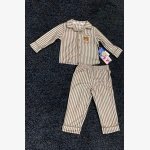 2PIECE STRIPED INFANT/TODDLER PAJAMAS SET