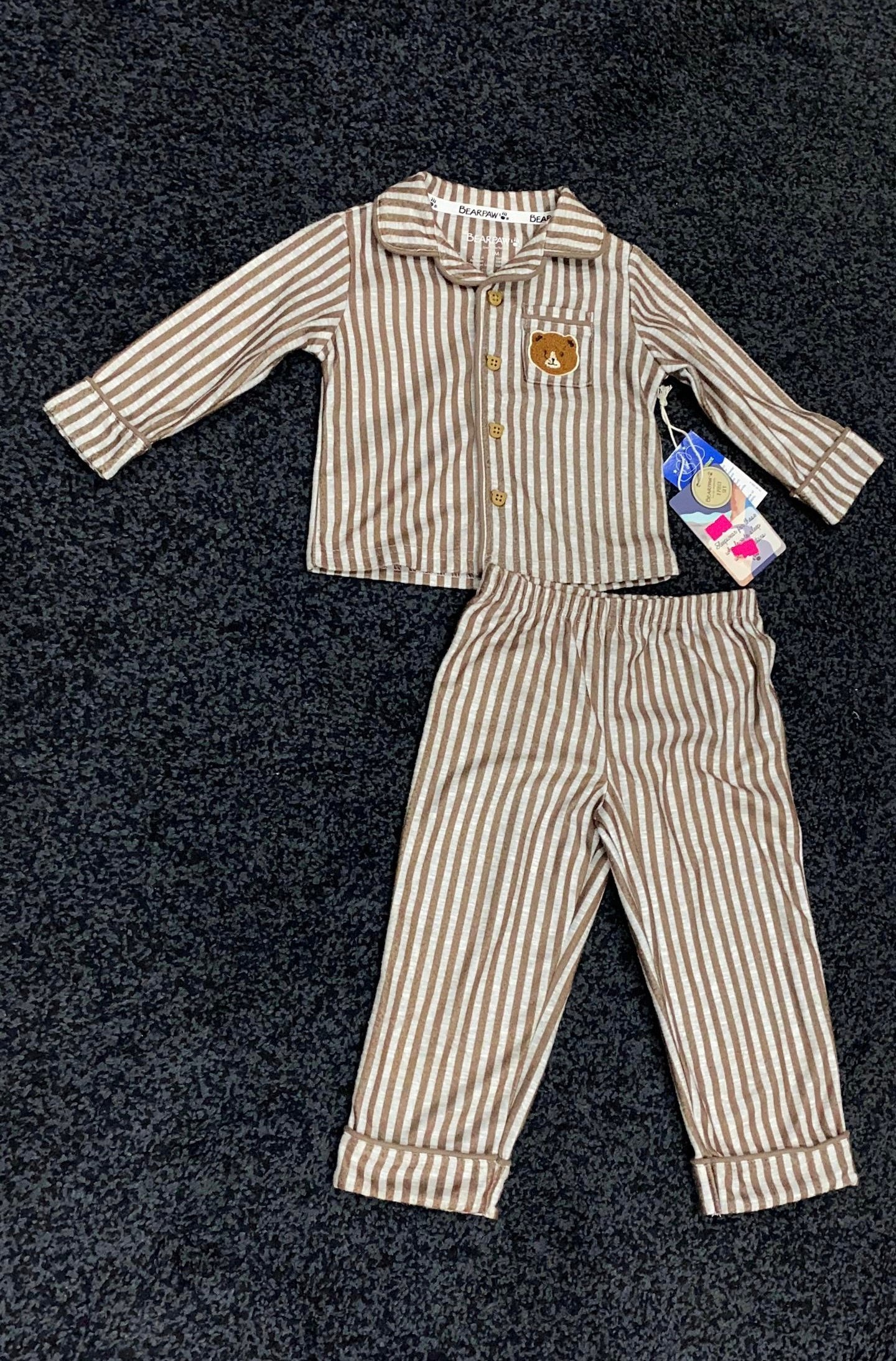 874c0289-7992-4dea-b629-3a04bd06384d 2PIECE STRIPED INFANT/TODDLER PAJAMAS SET - Image 1