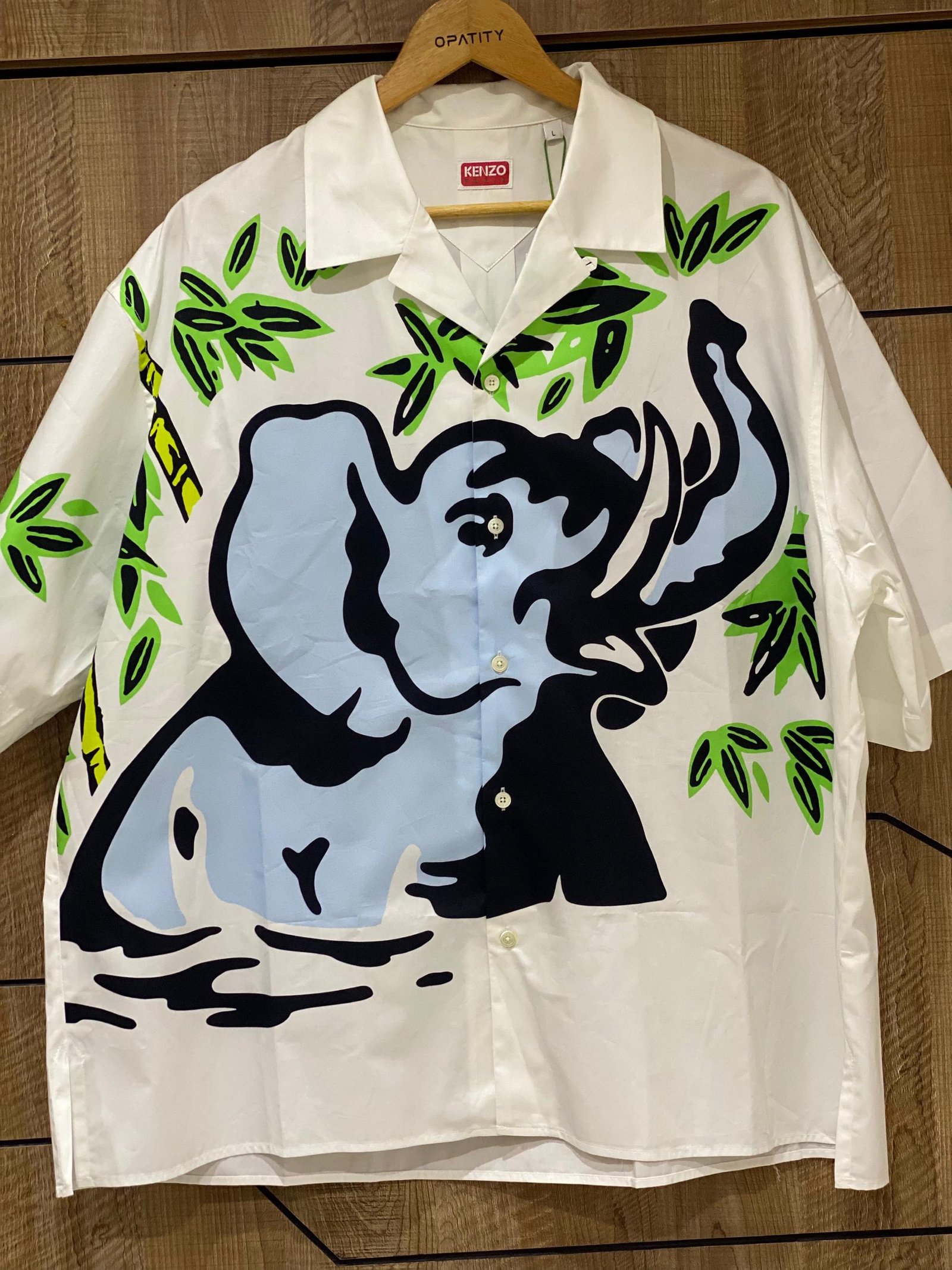 9a5c43e9-f363-47d4-8935-dd84aebed2cf JUNGLE ELEPHANT HAWAIIAN SHIRT - Image 1
