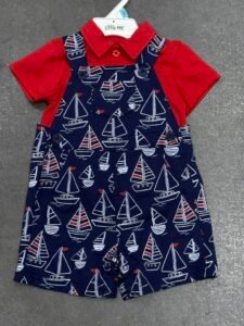 Nautical Sailboat Shortall Set