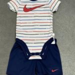 Nike Infant Boys Swoosh Stripe Bodysuit and Shorts 2-Piece Set