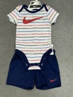 Nike Infant Boys Swoosh Stripe Bodysuit and Shorts 2-Piece Set