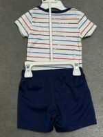 Nike Infant Boys Swoosh Stripe Bodysuit and Shorts 2-Piece Set - Image 2
