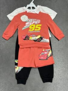 Disney Cars Lightning McQueen 4-Piece Mix and Match Outfit Set