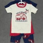 Toddler boy fire truck pajama set