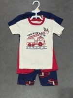 Toddler boy fire truck pajama set