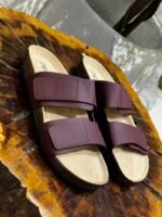 RUBBERISED DOUBLE-STRAP SANDALS
