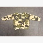 Volcom boys' sweatsuit set features a camo-print crewneck sweatshirt with a large smiley face graphic and matching jogger pants. - Image 2