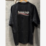BALENCIAGA -Unisex Black Distressed Jersey Campaign Oversized T-Shirt - Image 3