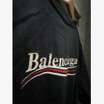 BALENCIAGA -Unisex Black Distressed Jersey Campaign Oversized T-Shirt - Image 4