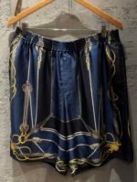 VERSACE-Nautical-print Shorts in Silk