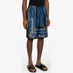 VERSACE-Nautical-print Shorts in Silk - Image 4