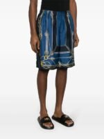 VERSACE-Nautical-print Shorts in Silk - Image 4