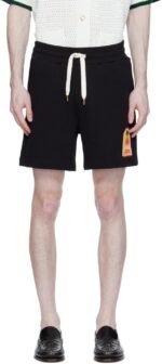CASABLANCA-Black 'L'Arche' Shorts - Image 3