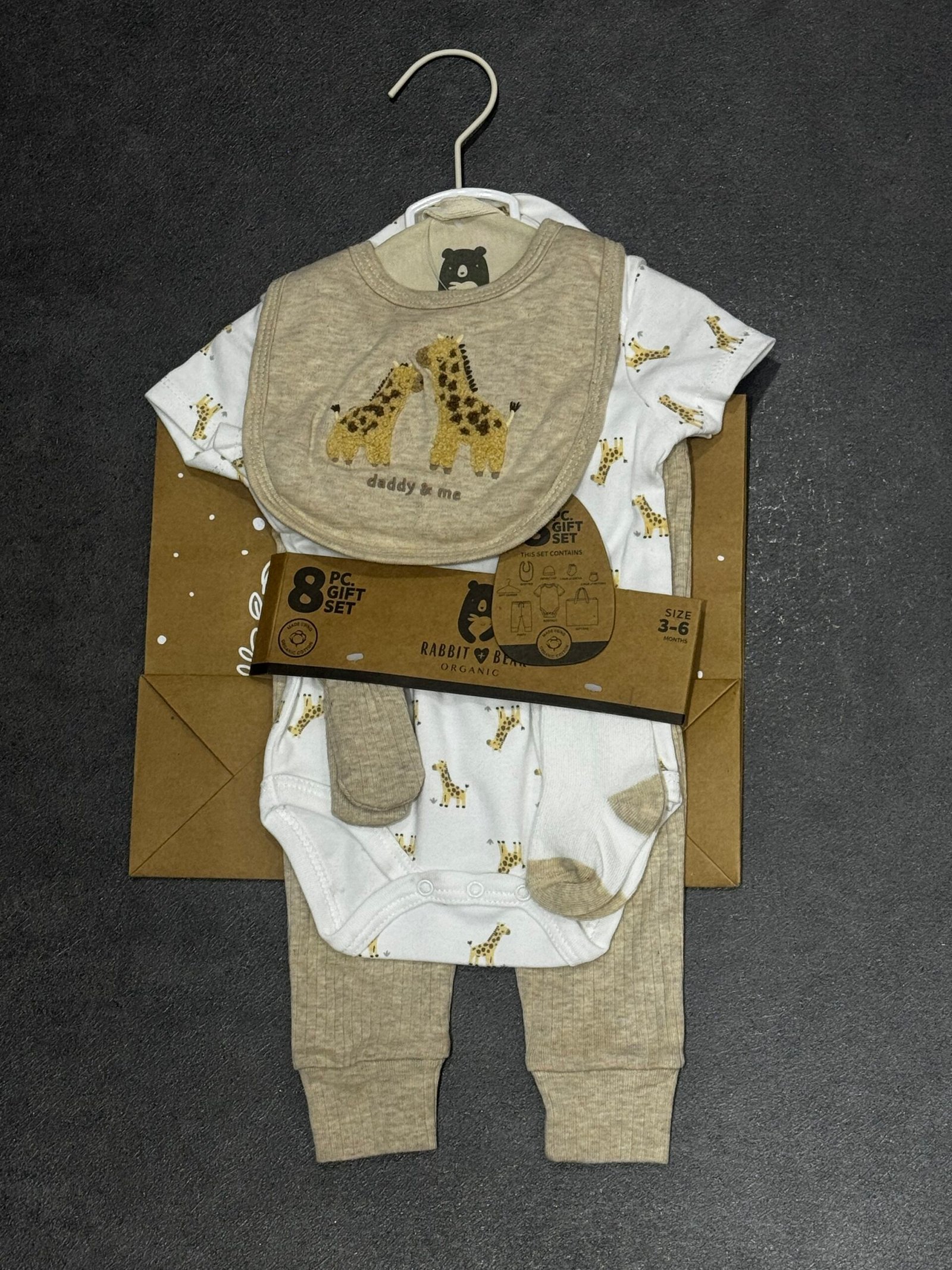 img_1528 Rabbit + Bear Organic 8-Piece Baby Layette Gift Set - Image 1