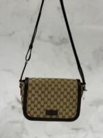 GG CANVAS FLAT SHOULDER MESSENGER