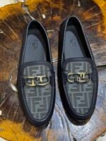 FENDI O’LOCK FF JACQUARD DRIVER LOAFERS - Image 7