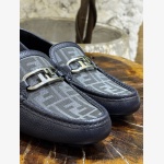 FENDI O’LOCK FF JACQUARD DRIVER LOAFERS - Image 2