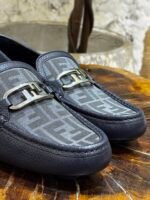 FENDI O’LOCK FF JACQUARD DRIVER LOAFERS - Image 2