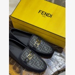 FENDI O’LOCK FF JACQUARD DRIVER LOAFERS - Image 5