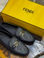 FENDI O’LOCK FF JACQUARD DRIVER LOAFERS - Image 5
