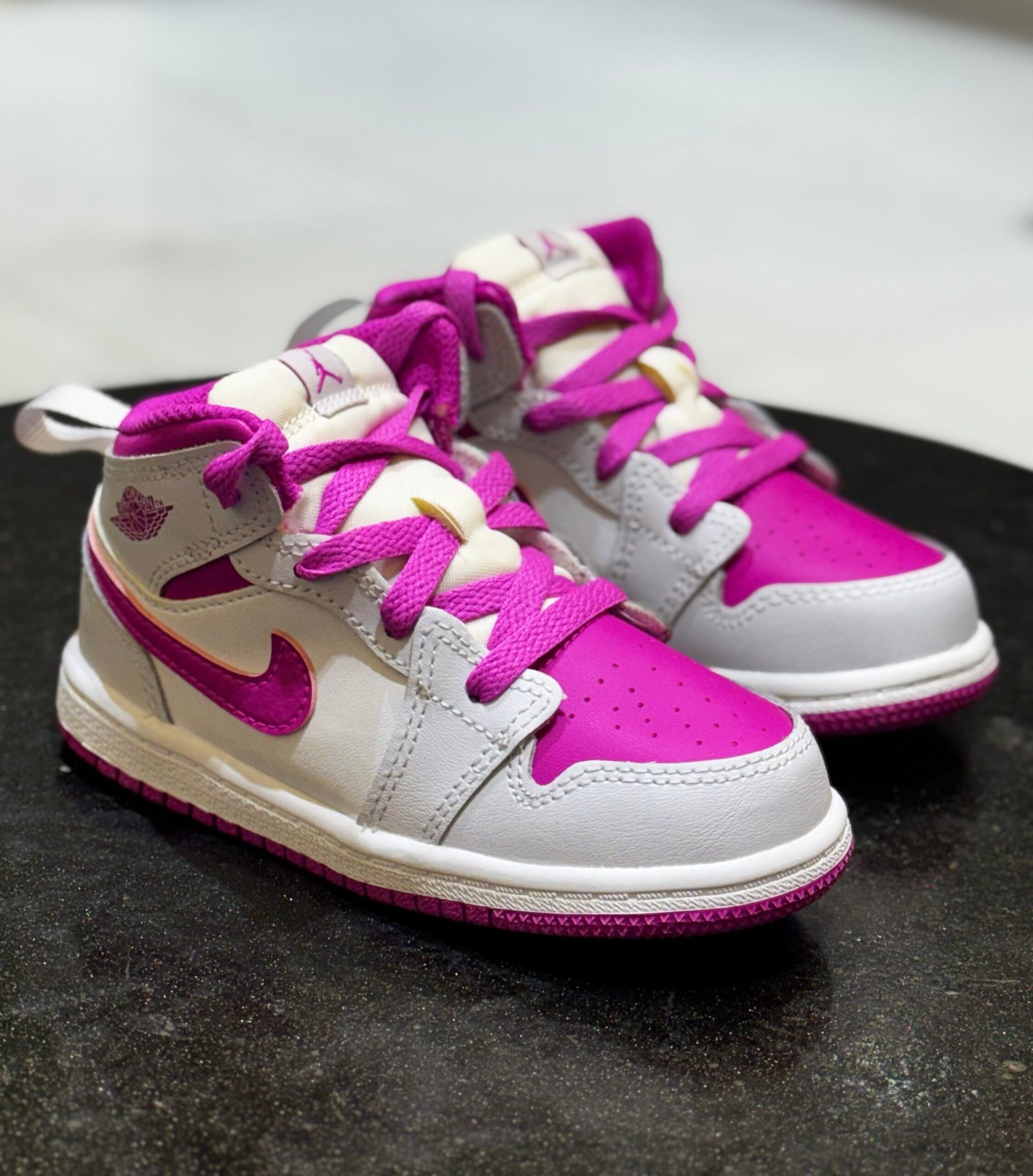 img_2502 Nike Air Jordan 1 Mid (TD) "Iris Whisper/Fire Pink" - Image 1