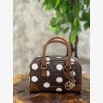 THOMPSON EXTRA-SMALL POLKA DOT SIGNATURE LOGO SATCHEL