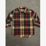 Tartan plaid flannel button-down shirt..