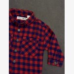 Zara Kids Baby Plaid Flannel Button-Up Shirt - Image 3