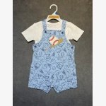 Two-piece baby shortall set