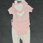 Baby Girl Bodysuit, Bib, and Leggings 3-Piece Outfit Set