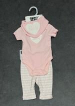 Baby Girl Bodysuit, Bib, and Leggings 3-Piece Outfit Set