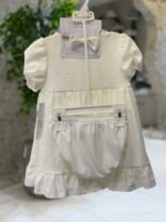 Eyelet Dress and Bloomer Set with Headband - Image 2