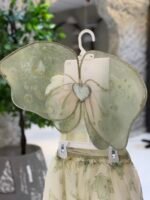 Toddler Girl Green Butterfly 3PC Dress & Wings Set - Image 3