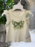 Toddler Girl Green Butterfly 3PC Dress & Wings Set - Image 2