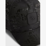 River Island  Black RVR Monogram Cap - Image 3