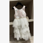 American Princess Floral Embroidered Layered Tulle Party Dress - Image 2