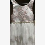 American Princess Floral Embroidered Layered Tulle Party Dress - Image 4