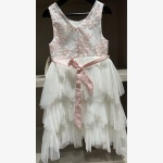 American Princess Floral Embroidered Layered Tulle Party Dress - Image 3