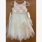 American Princess Floral Embroidered Layered Tulle Party Dress