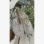 Zara: Embellished Cut-Out Ballet Flats - Image 2
