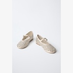 Zara: Embellished Cut-Out Ballet Flats
