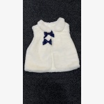 Tahari: Kids Girls Plaid Skirt, Navy Top & Faux Fur Vest 5PC Set - Image 6
