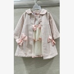 Blueberi Boulevard Baby Girls’ Houndstooth Coat & Dress – 2-Piece Set