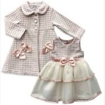 Blueberi Boulevard Baby Girls’ Houndstooth Coat & Dress – 2-Piece Set - Image 3