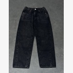 Washed Black Barrel Leg Jeans