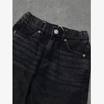 Washed Black Barrel Leg Jeans - Image 3