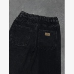 Washed Black Barrel Leg Jeans - Image 4