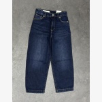 High-Waisted Indigo Barrel Leg Jeans